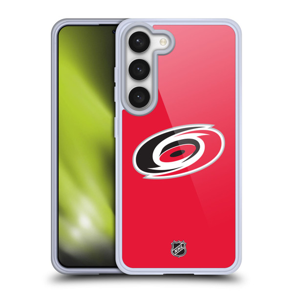 NHL Carolina Hurricanes Plain Soft Gel Case for Samsung Galaxy S23 5G