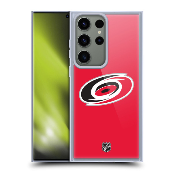 NHL Carolina Hurricanes Plain Soft Gel Case for Samsung Galaxy S23 Ultra 5G