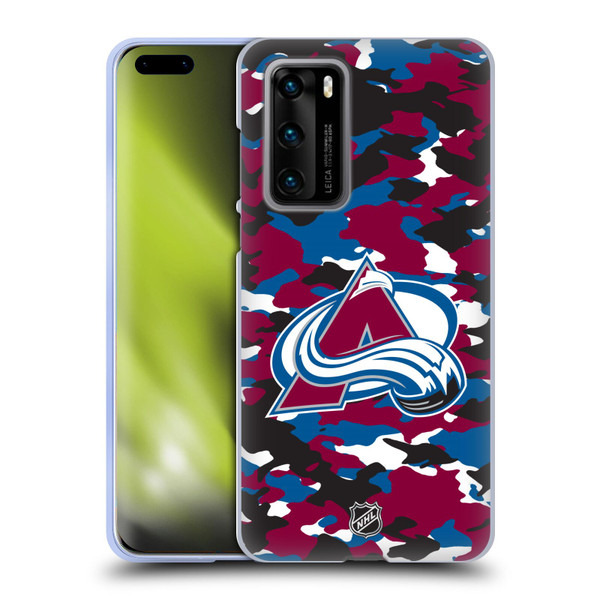 NHL Colorado Avalanche Camouflage Soft Gel Case for Huawei P40 5G