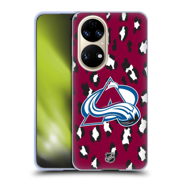 NHL Colorado Avalanche Leopard Patten Soft Gel Case for Huawei P50