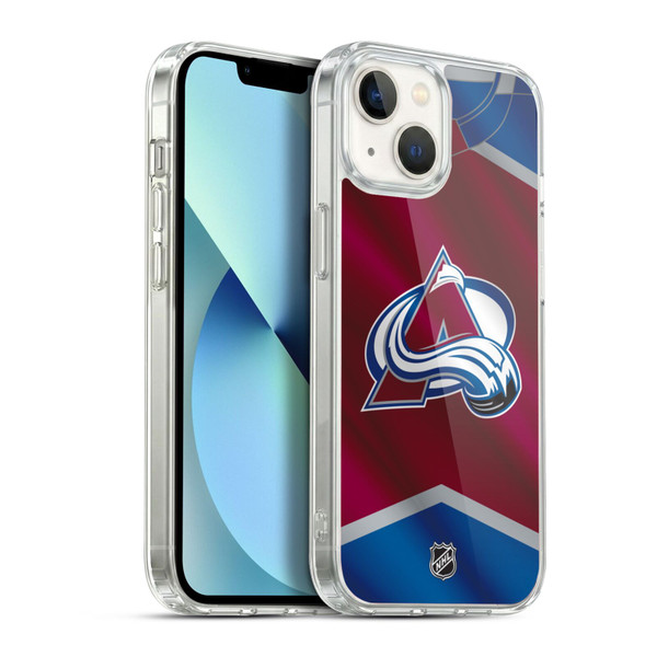NHL Colorado Avalanche Jersey Soft Gel Case for Apple iPhone 13