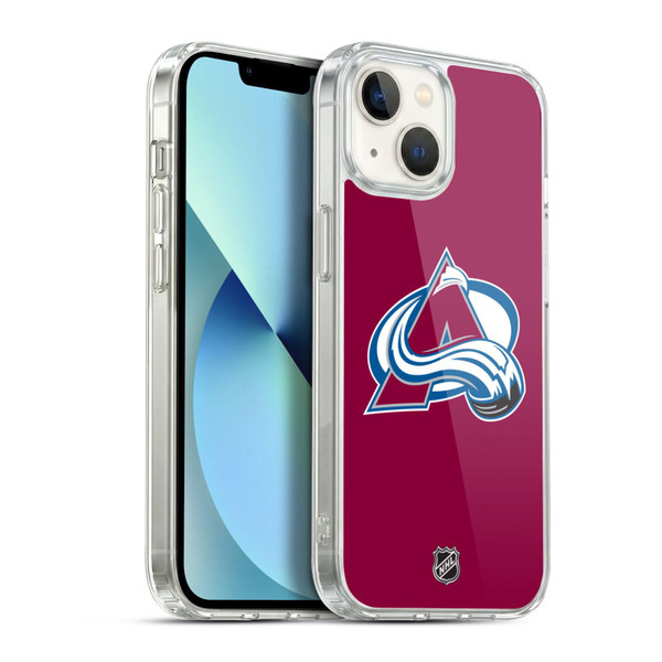 NHL Colorado Avalanche Plain Soft Gel Case for Apple iPhone 13