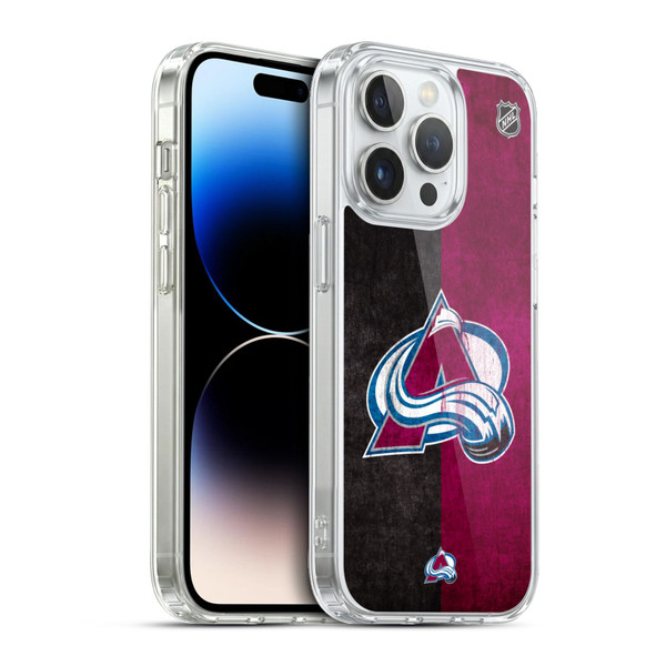 NHL Colorado Avalanche Half Distressed Soft Gel Case for Apple iPhone 13 Pro & MagSafe