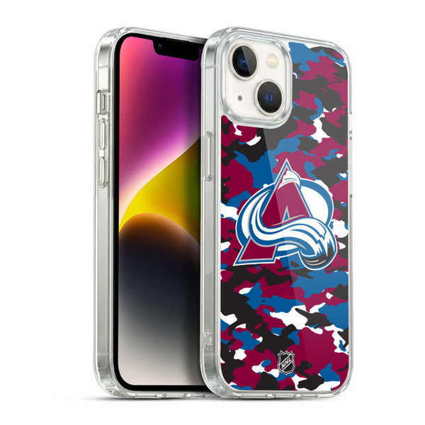 NHL Colorado Avalanche Camouflage Soft Gel Case for Apple iPhone 14