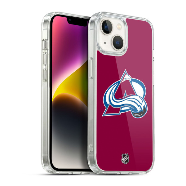 NHL Colorado Avalanche Plain Soft Gel Case for Apple iPhone 14