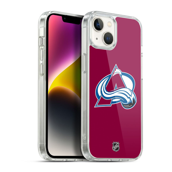 NHL Colorado Avalanche Plain Soft Gel Case for Apple iPhone 14 Plus & MagSafe