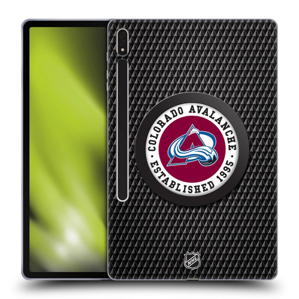 NHL Colorado Avalanche Puck Texture Soft Gel Case for Samsung Galaxy Tab S8 Plus