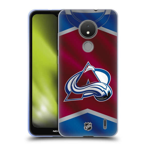 NHL Colorado Avalanche Jersey Soft Gel Case for Nokia C21