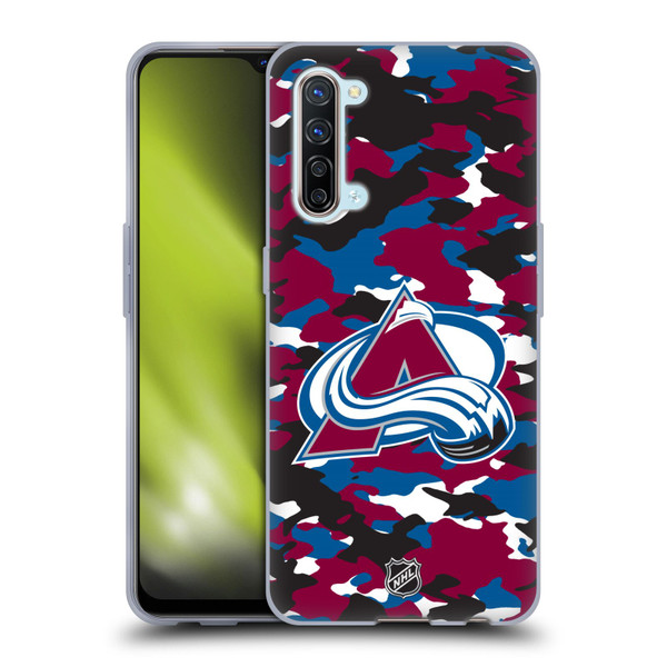 NHL Colorado Avalanche Camouflage Soft Gel Case for OPPO Find X2 Lite 5G
