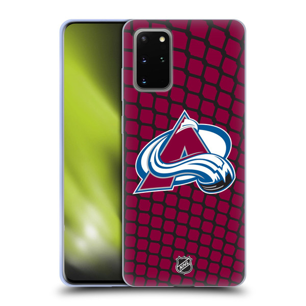 NHL Colorado Avalanche Net Pattern Soft Gel Case for Samsung Galaxy S20+ / S20+ 5G