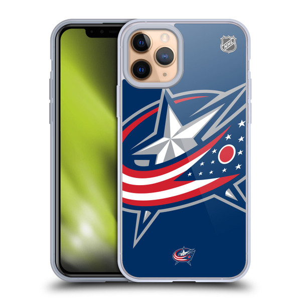 NHL Columbus Blue Jackets Oversized Soft Gel Case for Apple iPhone 11 Pro