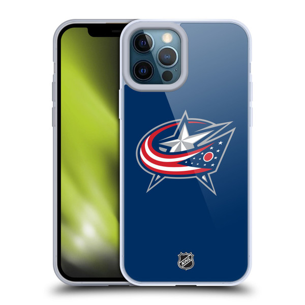 NHL Columbus Blue Jackets Plain Soft Gel Case for Apple iPhone 12 Pro Max