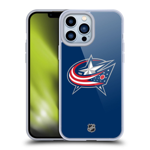 NHL Columbus Blue Jackets Plain Soft Gel Case for Apple iPhone 13 Pro Max