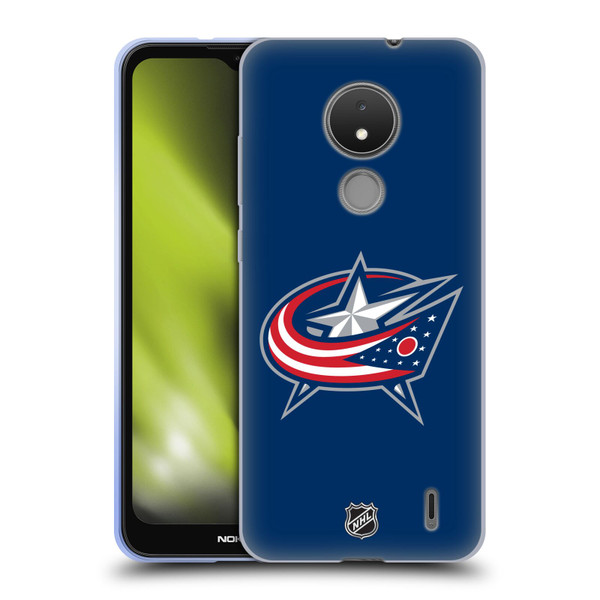 NHL Columbus Blue Jackets Plain Soft Gel Case for Nokia C21