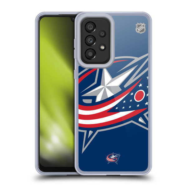 NHL Columbus Blue Jackets Oversized Soft Gel Case for Samsung Galaxy A33 5G (2022)