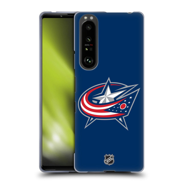 NHL Columbus Blue Jackets Plain Soft Gel Case for Sony Xperia 1 III