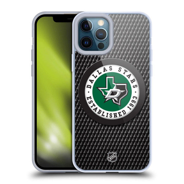 NHL Dallas Stars Puck Texture Soft Gel Case for Apple iPhone 12 Pro Max