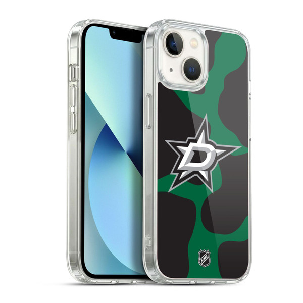 NHL Dallas Stars Cow Pattern Soft Gel Case for Apple iPhone 13