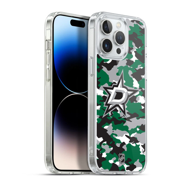 NHL Dallas Stars Camouflage Soft Gel Case for Apple iPhone 13 Pro Max