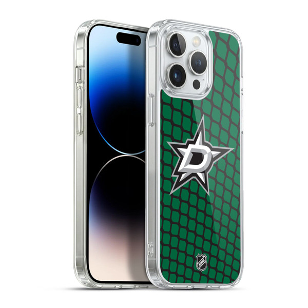 NHL Dallas Stars Net Pattern Soft Gel Case for Apple iPhone 13 Pro Max