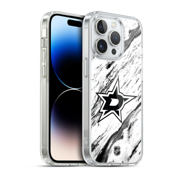 NHL Dallas Stars Marble Soft Gel Case for Apple iPhone 13 Pro