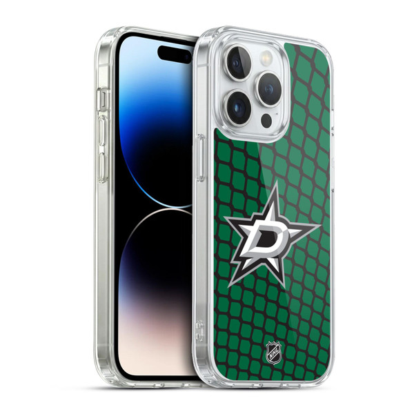NHL Dallas Stars Net Pattern Soft Gel Case for Apple iPhone 13 Pro