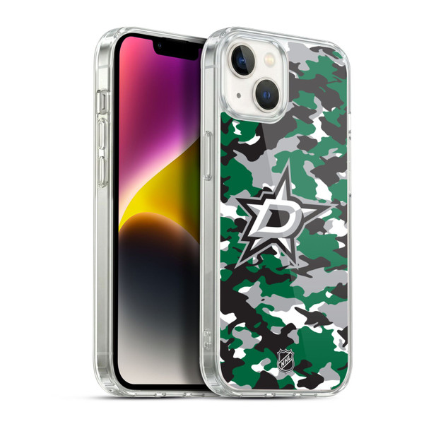 NHL Dallas Stars Camouflage Soft Gel Case for Apple iPhone 14 Plus