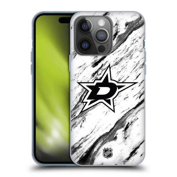 NHL Dallas Stars Marble Soft Gel Case for Apple iPhone 14 Pro