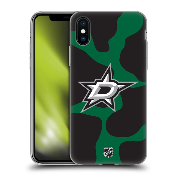 NHL Dallas Stars Cow Pattern Soft Gel Case for Apple iPhone X / iPhone XS