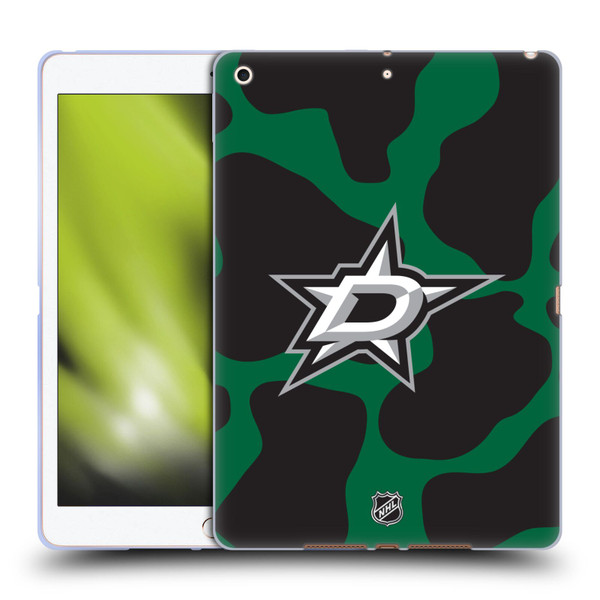 NHL Dallas Stars Cow Pattern Soft Gel Case for Apple iPad 10.2 2019/2020/2021