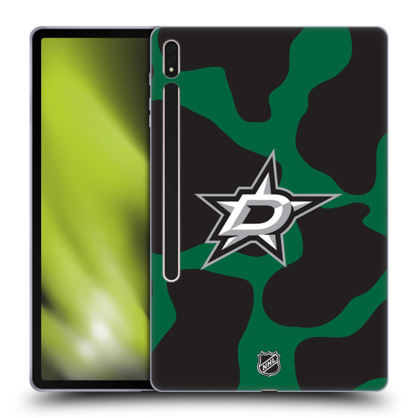 NHL Dallas Stars Cow Pattern Soft Gel Case for Samsung Galaxy Tab S8 Plus