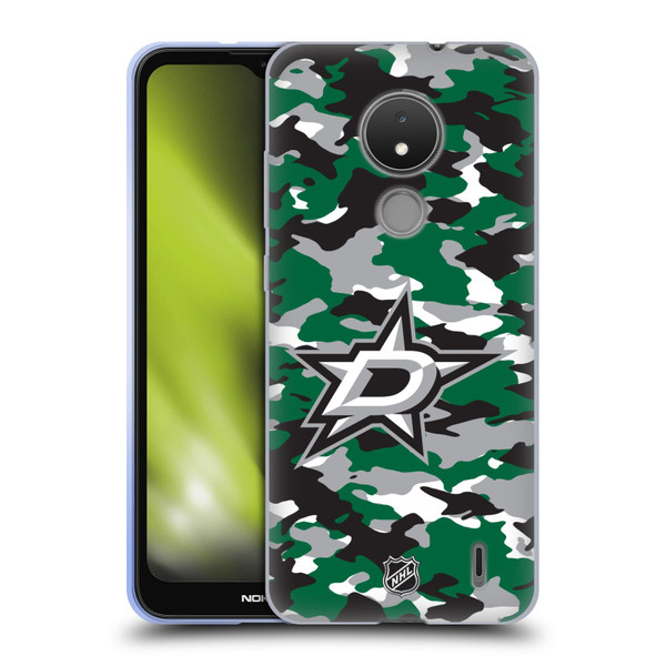 NHL Dallas Stars Camouflage Soft Gel Case for Nokia C21