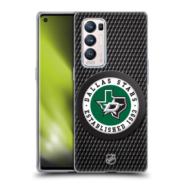 NHL Dallas Stars Puck Texture Soft Gel Case for OPPO Find X3 Neo / Reno5 Pro+ 5G