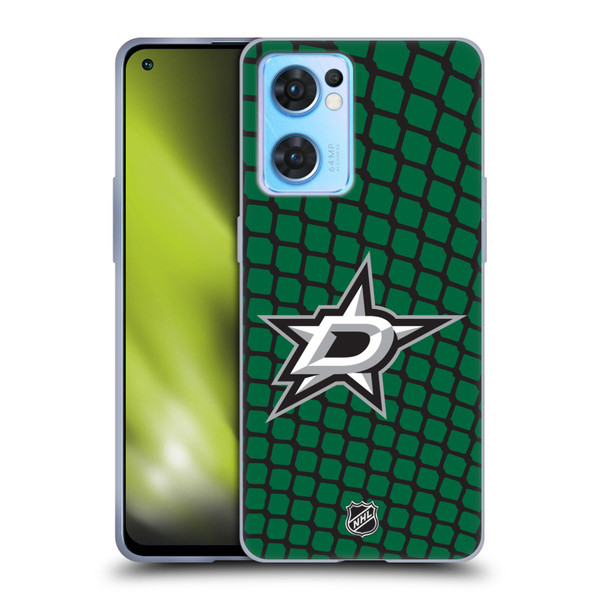 NHL Dallas Stars Net Pattern Soft Gel Case for OPPO Reno7 5G / Find X5 Lite