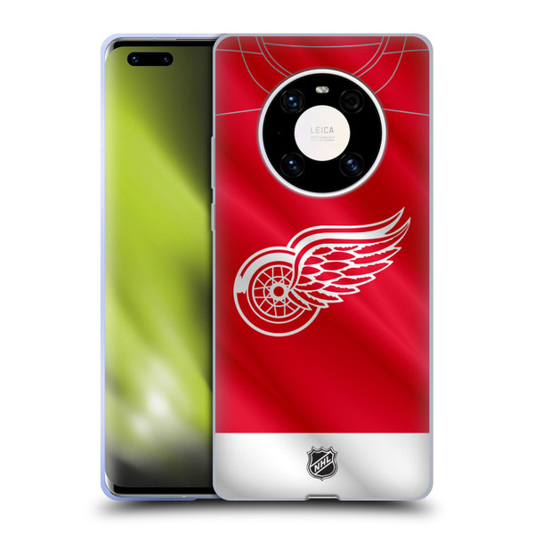 NHL Detroit Red Wings Jersey Soft Gel Case for Huawei Mate 40 Pro 5G
