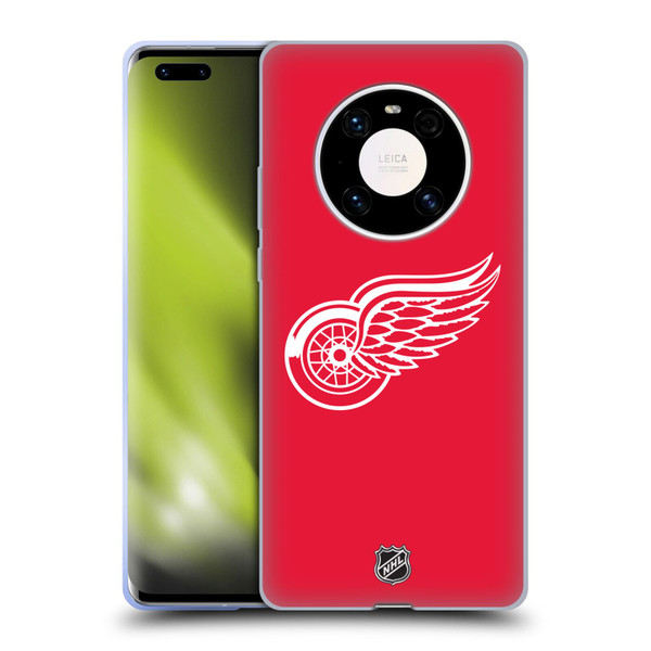 NHL Detroit Red Wings Plain Soft Gel Case for Huawei Mate 40 Pro 5G