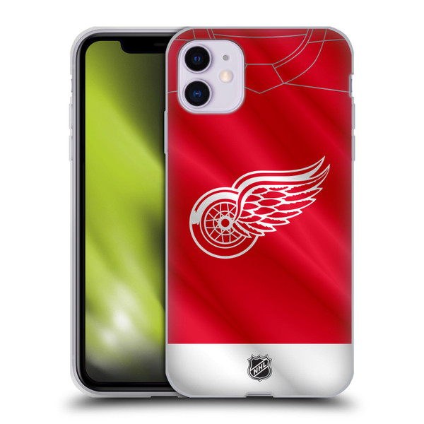 NHL Detroit Red Wings Jersey Soft Gel Case for Apple iPhone 11