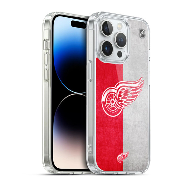 NHL Detroit Red Wings Half Distressed Soft Gel Case for Apple iPhone 13 Pro & MagSafe