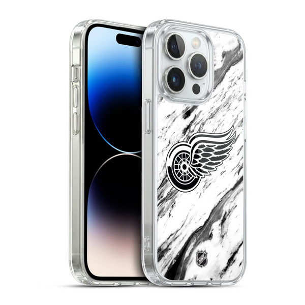 NHL Detroit Red Wings Marble Soft Gel Case for Apple iPhone 13 Pro & MagSafe