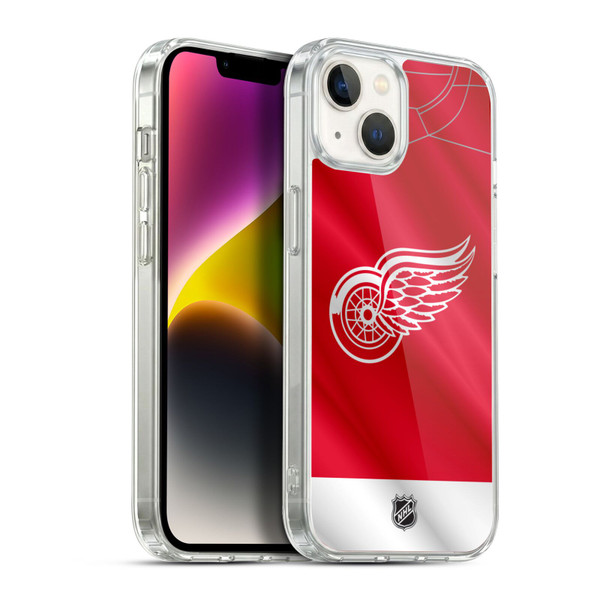 NHL Detroit Red Wings Jersey Soft Gel Case for Apple iPhone 14 Plus & MagSafe
