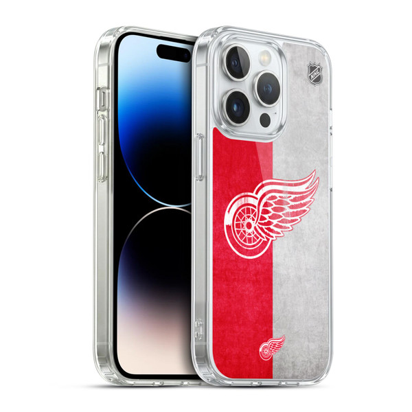 NHL Detroit Red Wings Half Distressed Soft Gel Case for Apple iPhone 14 Pro & MagSafe
