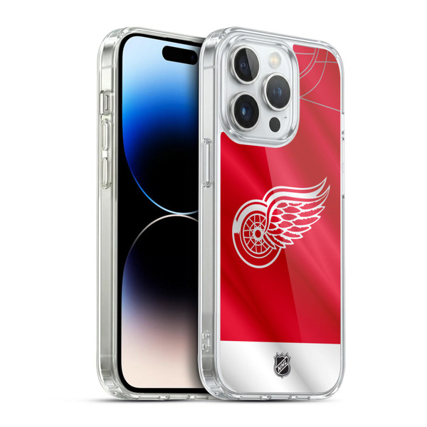 NHL Detroit Red Wings Jersey Soft Gel Case for Apple iPhone 14 Pro & MagSafe