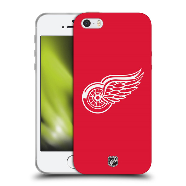 NHL Detroit Red Wings Plain Soft Gel Case for Apple iPhone 5 / 5s / iPhone SE 2016
