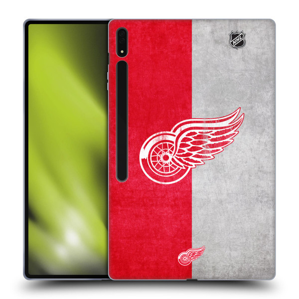 NHL Detroit Red Wings Half Distressed Soft Gel Case for Samsung Galaxy Tab S8 Ultra