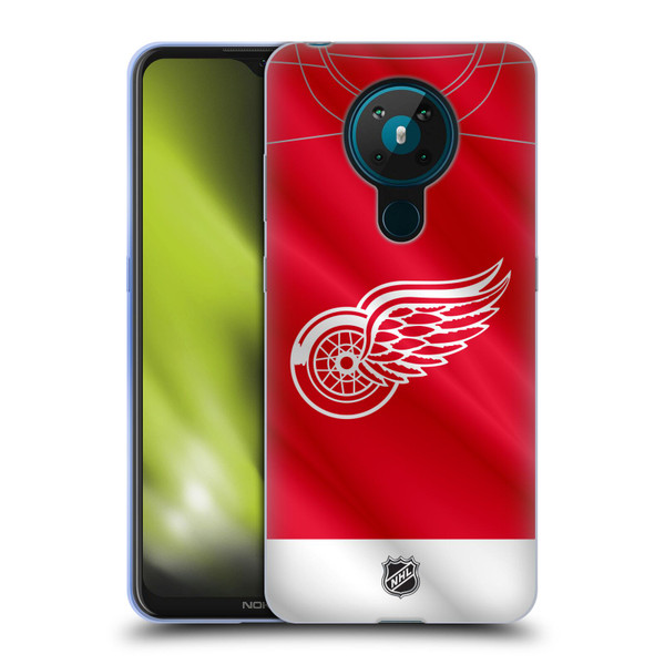 NHL Detroit Red Wings Jersey Soft Gel Case for Nokia 5.3