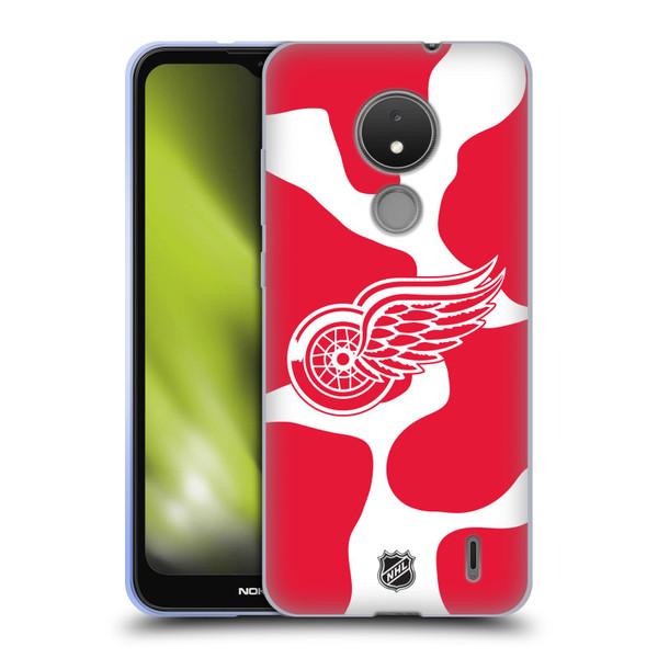 NHL Detroit Red Wings Cow Pattern Soft Gel Case for Nokia C21