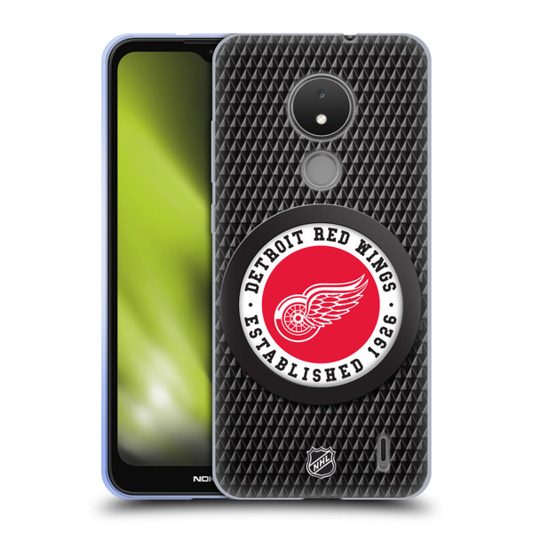 NHL Detroit Red Wings Puck Texture Soft Gel Case for Nokia C21