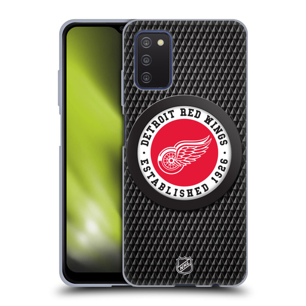NHL Detroit Red Wings Puck Texture Soft Gel Case for Samsung Galaxy A03s (2021)