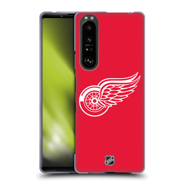 NHL Detroit Red Wings Plain Soft Gel Case for Sony Xperia 1 III