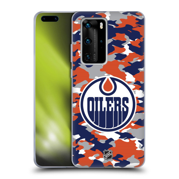 NHL Edmonton Oilers Camouflage Soft Gel Case for Huawei P40 Pro / P40 Pro Plus 5G